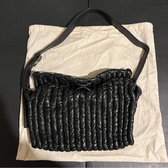 Nanushka Handbags - $844 Nanushka Women's Off Black The Busket Faux Leather Shoulder Purse Bag